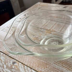 🥣2 Vintage PYREX Nesting Bowls Set 1½ Pint + 1½ Quart ~7” & 9”
